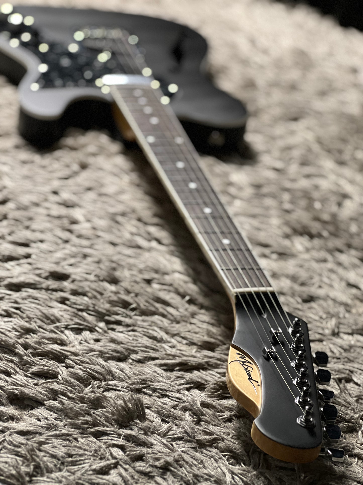 SLX Musicool Raven Thinline in Stealth Black with Rosewood FB