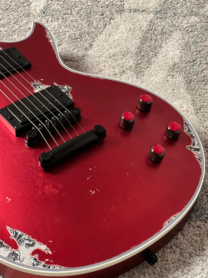 Dhatarattha Custom DLP in Candy Apple Red over Black Paisley