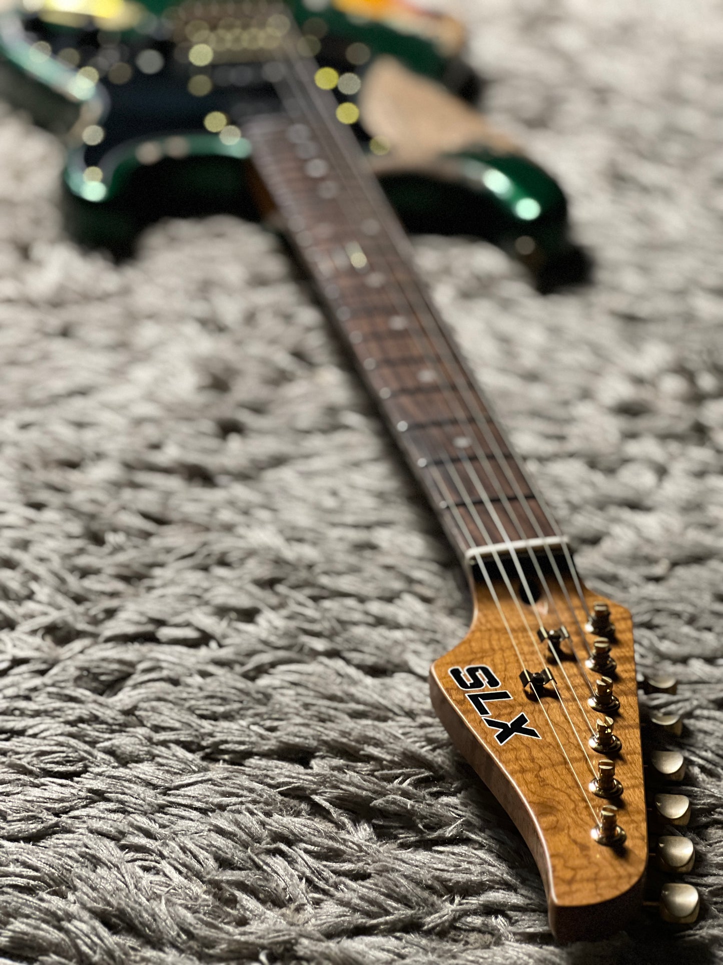 SLX Hawk Antique in Sherwood Green Metallic Over Sunburst with Gold Hardware Nitrocellulose Lacquer