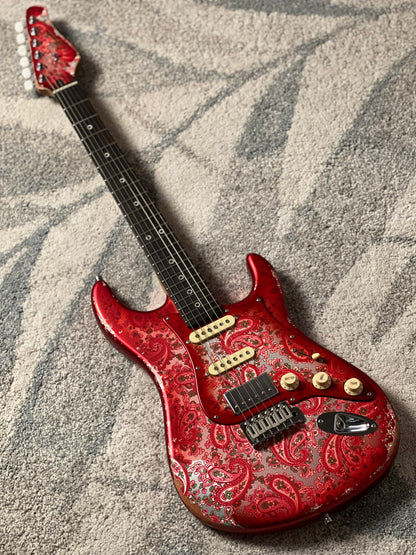 Dhatarattha Performance DST HSS in Pink Paisley Relic with Rosewood FB
