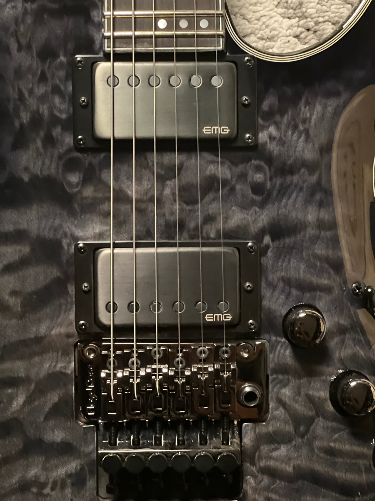 Schecter Hellraiser Hybrid C-1 FR TBB with Floyd Rose in Trans Black W23070014