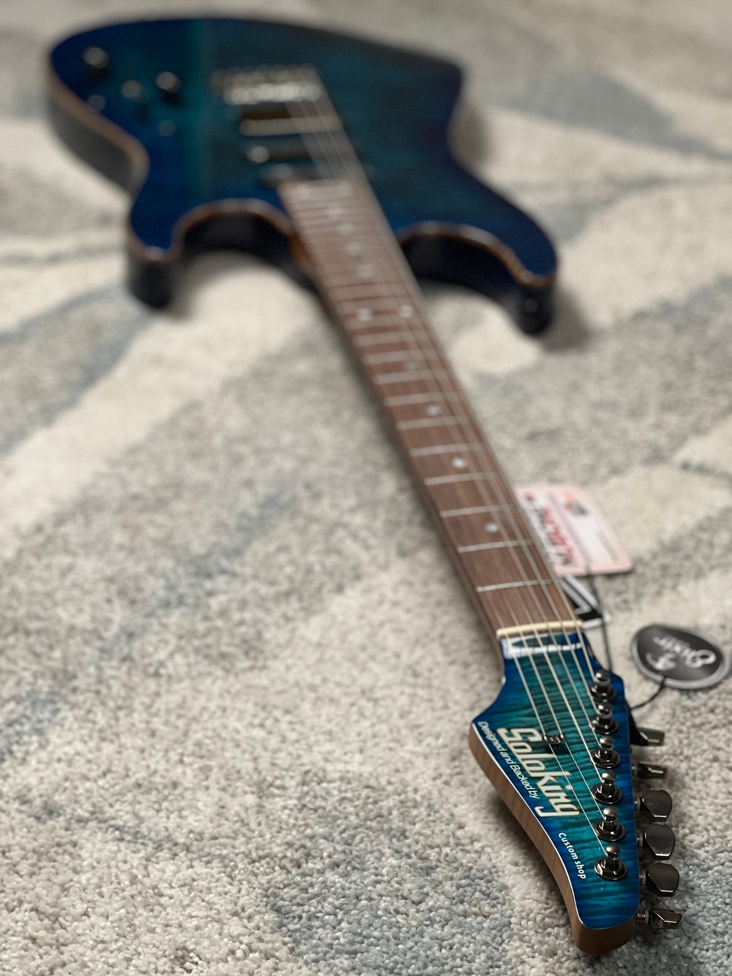 Soloking MS-1 Custom 24 HSS VT with Rosewood FB in Ultraviolet Blue Burst