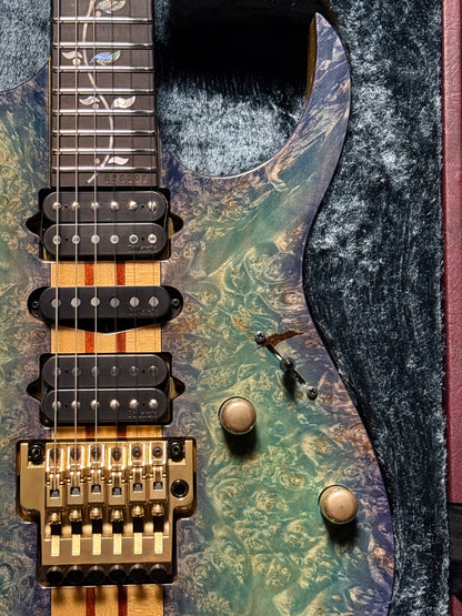 Ibanez Japan Custom Shop Visions IV2RG  with Ebony FB in Blue/Green/Purple Incl. Hardshell Case