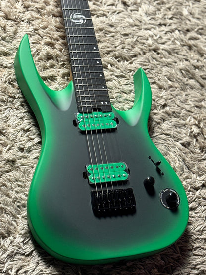 SQOE SEIB7S 7 String in Satin Neon Green