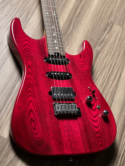 Soloking MS-1 Custom in Transparent Magenta with Roasted Maple Neck and Ash Body