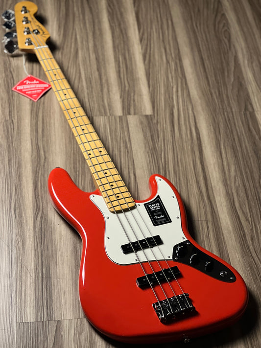 Fender Player II Jazz Bass With Maple FB In Coral Red