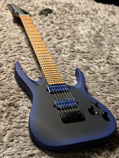 SQOE SEIB7S 7 String in Satin Neon Blue