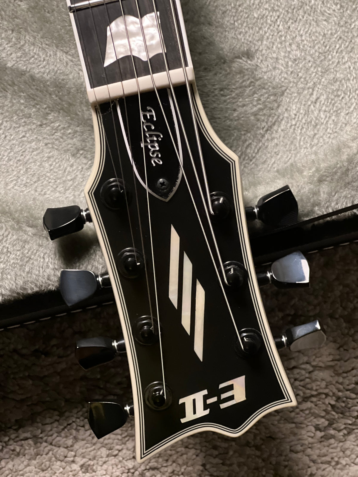 ESP E-II Eclipse-7 EverTune in Black Satin ES8195253