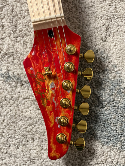 SLX X Dhatarattha Custom DST in Fire Shmear with Maple FB