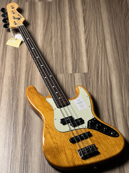 Fender Japan Hybrid II Jazz Bass PJ with Rosewood FB in Vintage Natural JD24009119