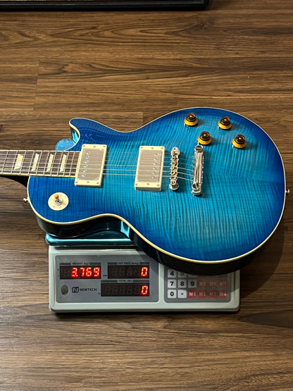 Tokai Love Rock Custom Shop LS-200F 5A OBB Premium Series 5A Solid Flame Top Ocean Blue Burst 2246467