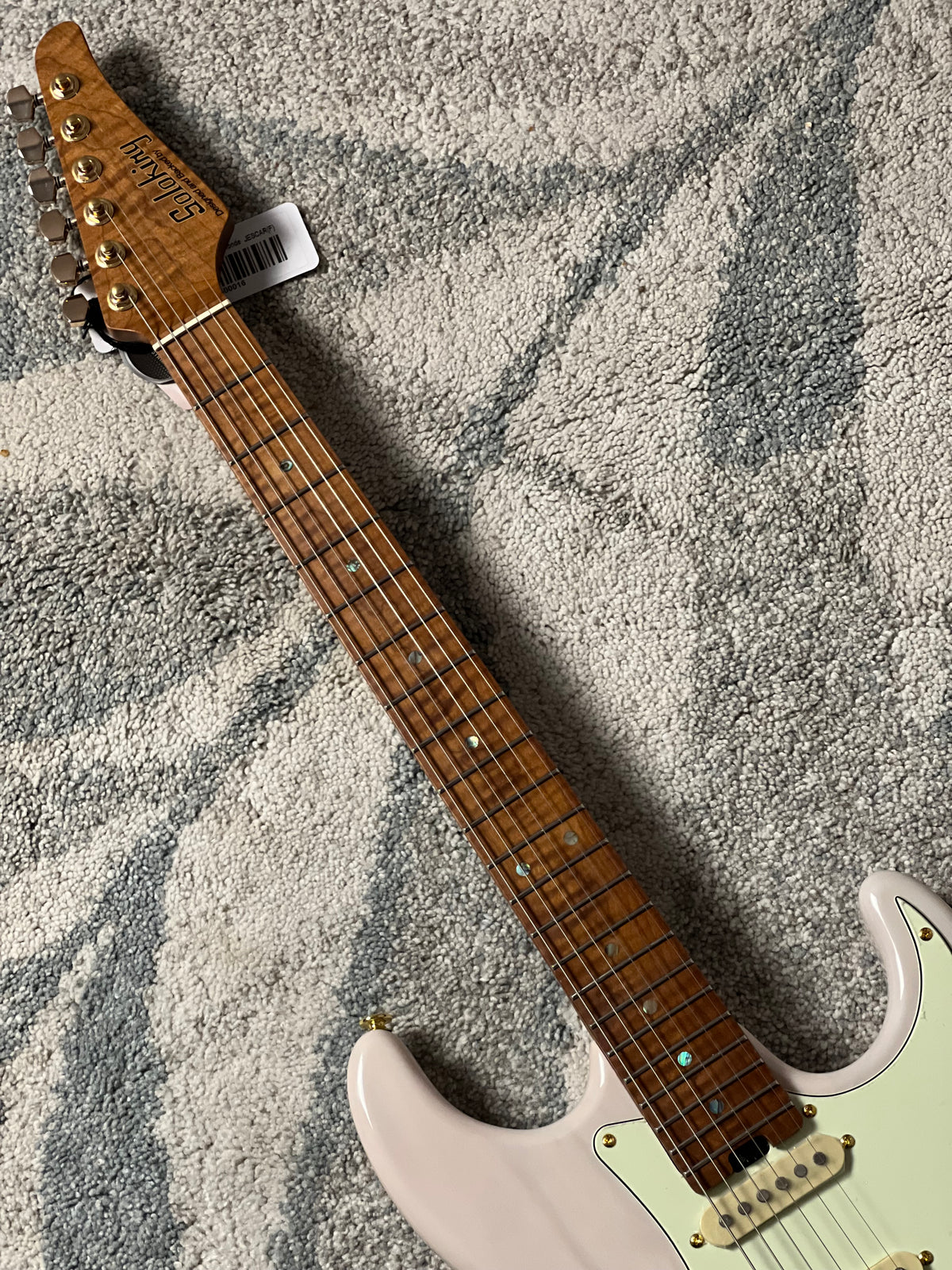 Soloking MS-1 Classic Ash FMN with Roasted Flame Maple Neck in White Blonde Limited Edition