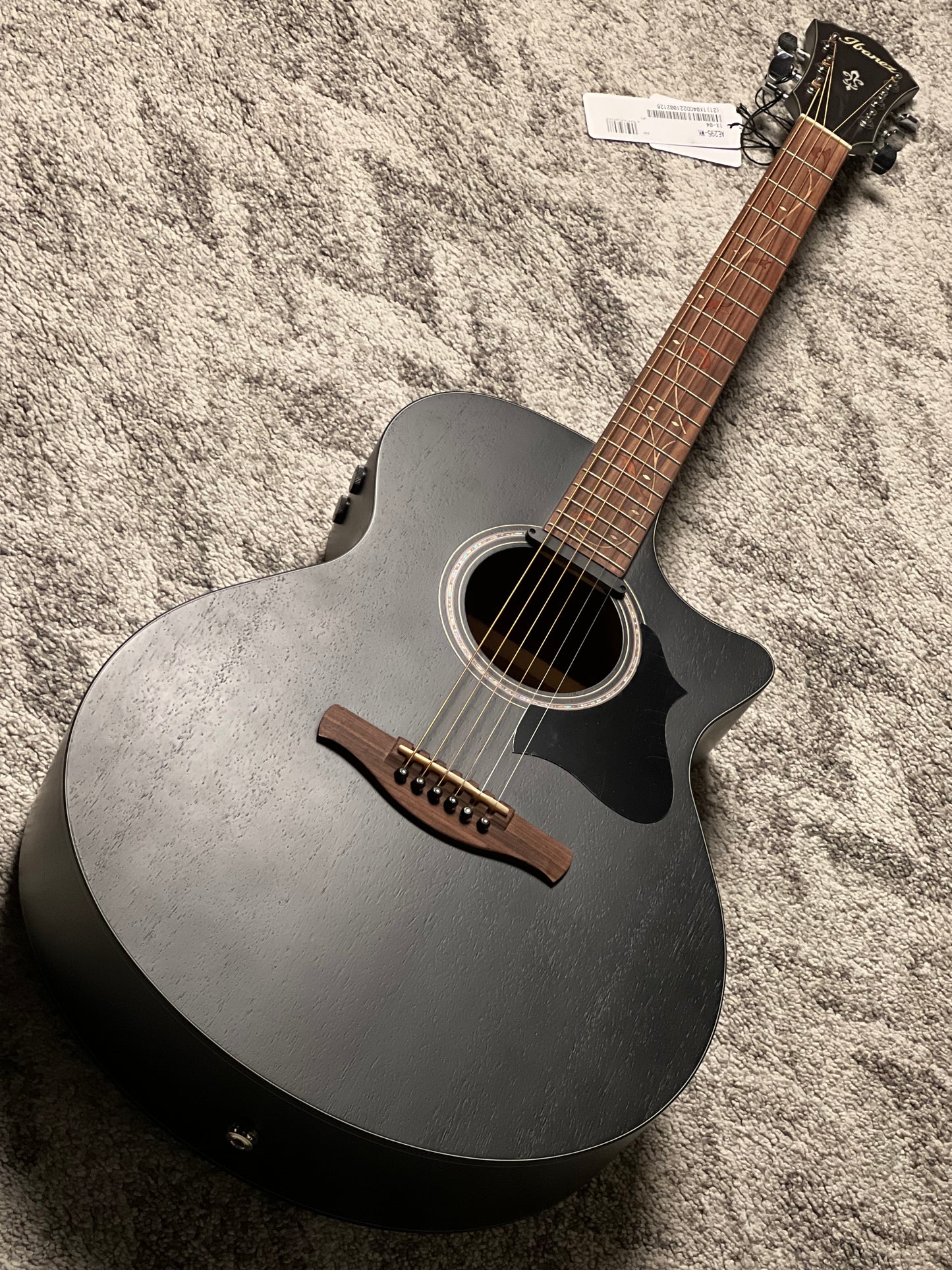 Ibanez AE295-WK Acoustic Guitar in Weathered Black