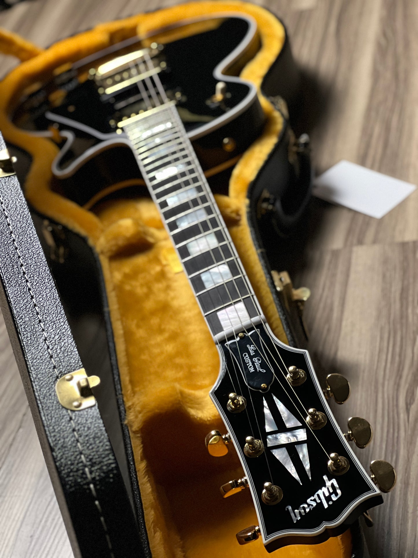 Gibson Les Paul Custom Ebony Fingerboard Gloss Ebony w/ Case CS 404299