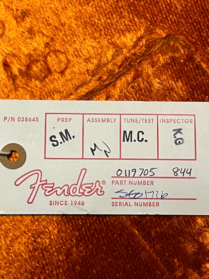 Fender John Mayer Signature Stratocaster Shoreline Gold with Burgundy Racing Stripe SE01716 (USED)