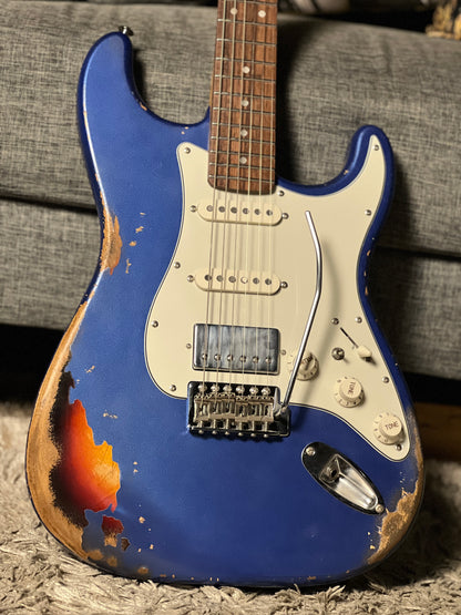 SLX Hawk Antique in Lake Placid Blue Over Sunburst with Nitrocellulose Lacquer