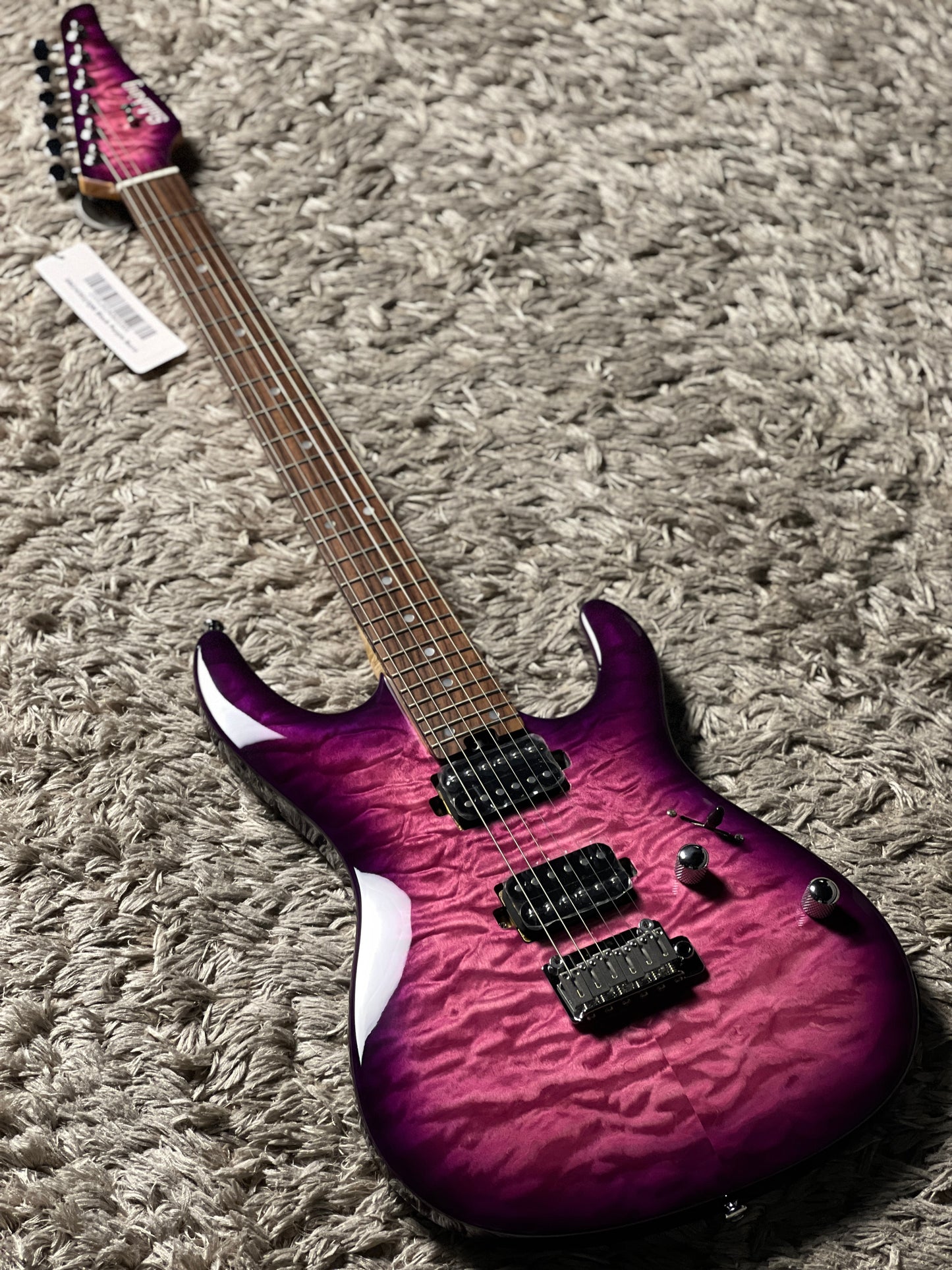 Soloking SM-24 HH QM Shredmaster with Rosewood FB in Black Purple Burst