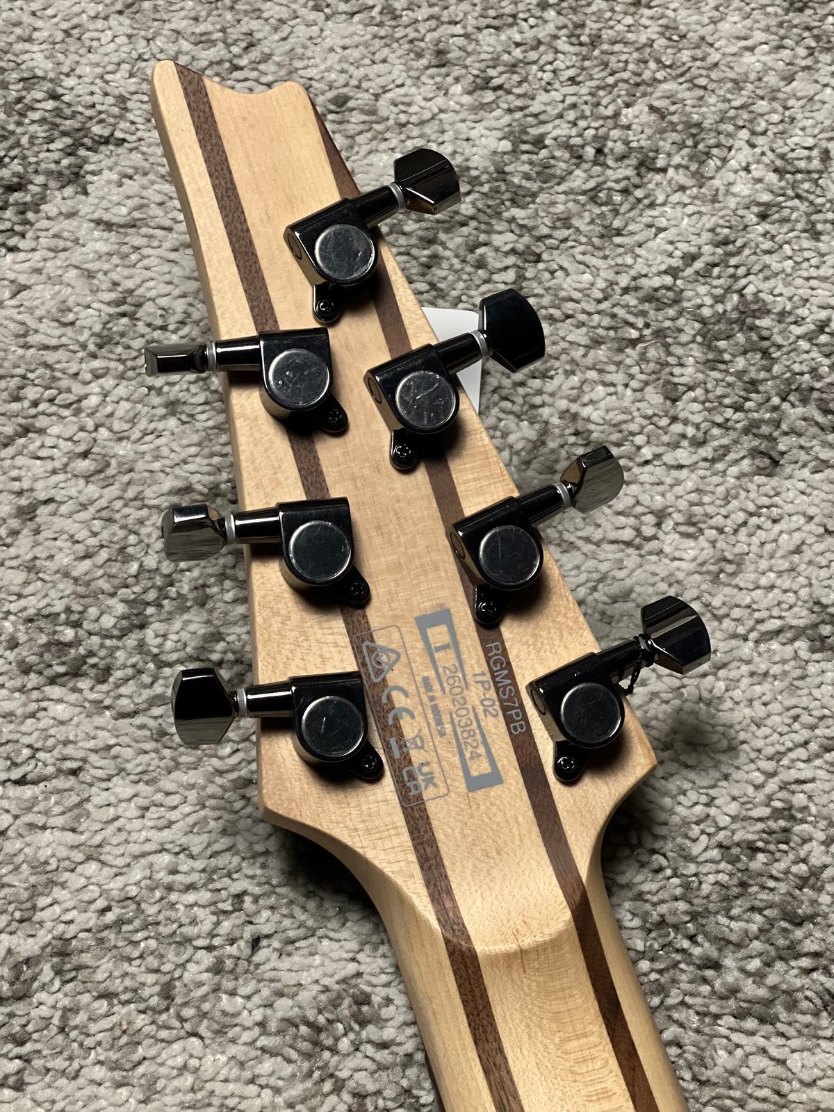 Ibanez RGMS7PB-CBS 7-String in Cosmic Blue Starburst
