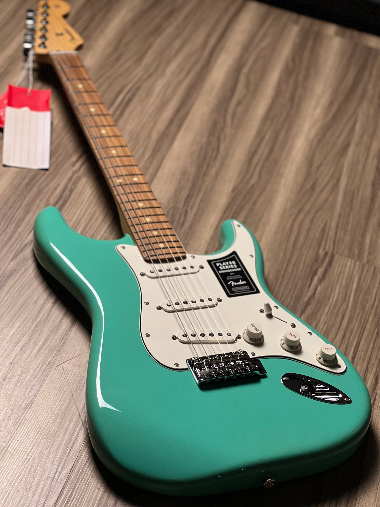 Fender Player Stratocaster and Pau Ferro FB in Sea Foam Green