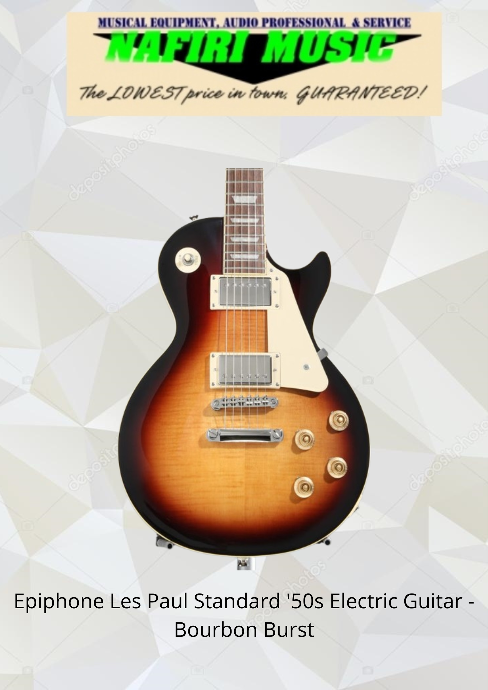 Epiphone Les Paul Standard '50s Figured in Bourbon Burst Epiphone Les Paul Standard '50s Figured in Bourbon Burst
