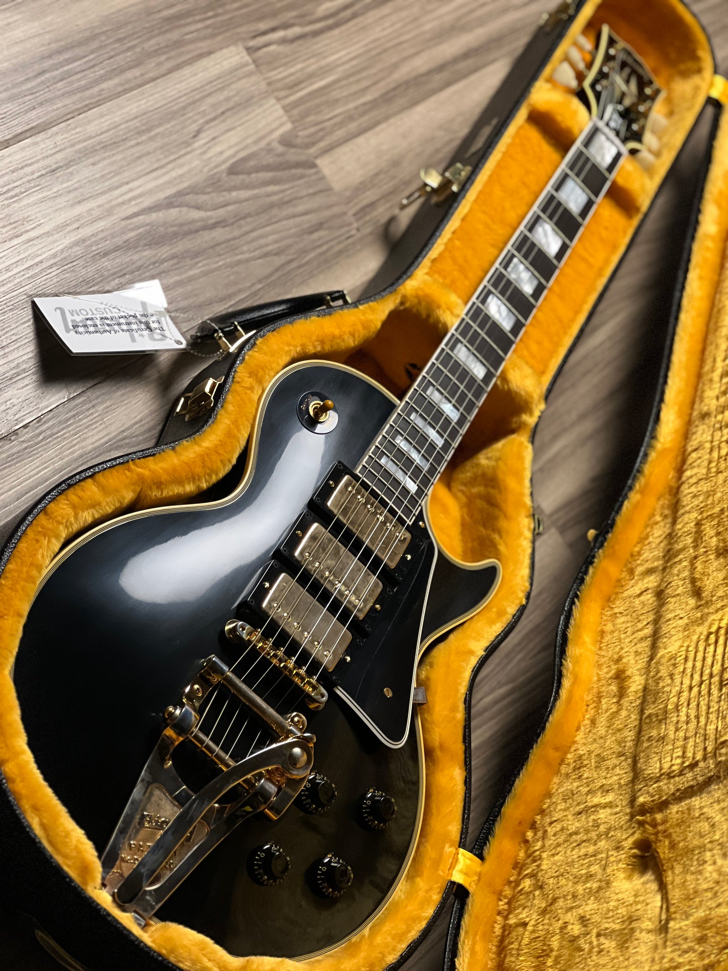 Gibson 1957 Les Paul Custom Reissue 3-Pickup Bigsby in Ebony w/Case 742580
