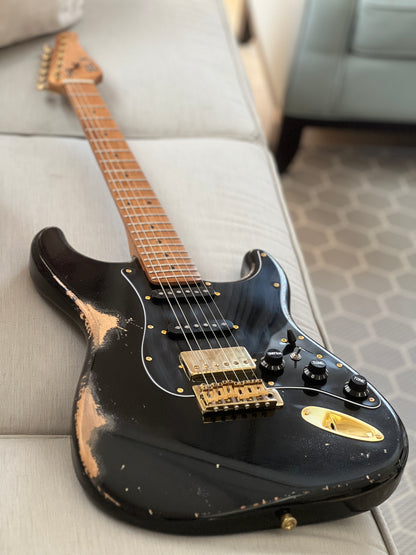 SLX Hawk Antique in Black Beauty with Gold Hardware Nitrocellulose Lacquer