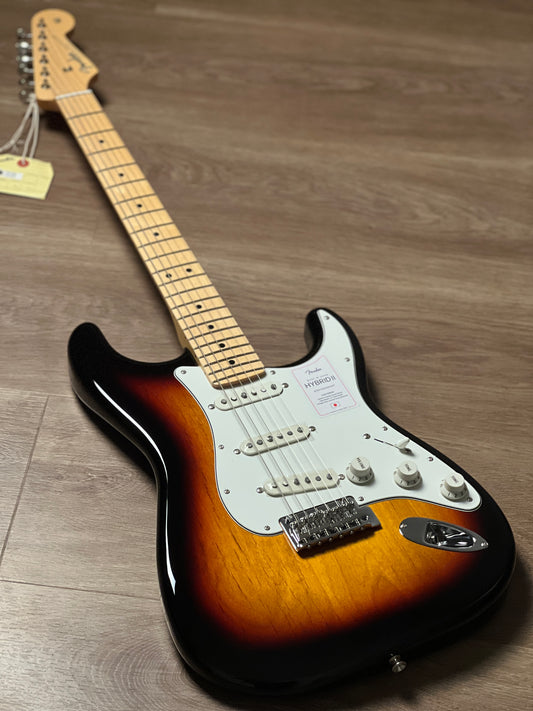 Fender Japan Hybrid II Stratocaster with Maple FB in 3 Color Sunburst JD24020731