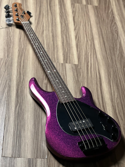 Sterling by Music Man Ray35 5-String Bass in Purple Sparkle