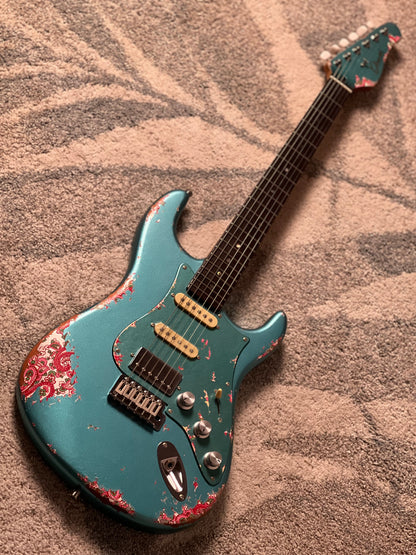 Dhatarattha Performance DST HSS in Ocean Turquoise over Pink Paisley with RW FB