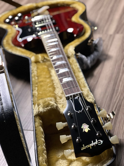 Epiphone 1964 SG Standard with Maestro Vibrola Reissu in Cherry Red w/Case