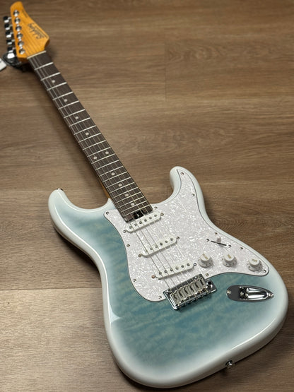 Soloking MS-1 Artisan Quilt SSS with Rosewood FB in Larimar Nafiri Special Run