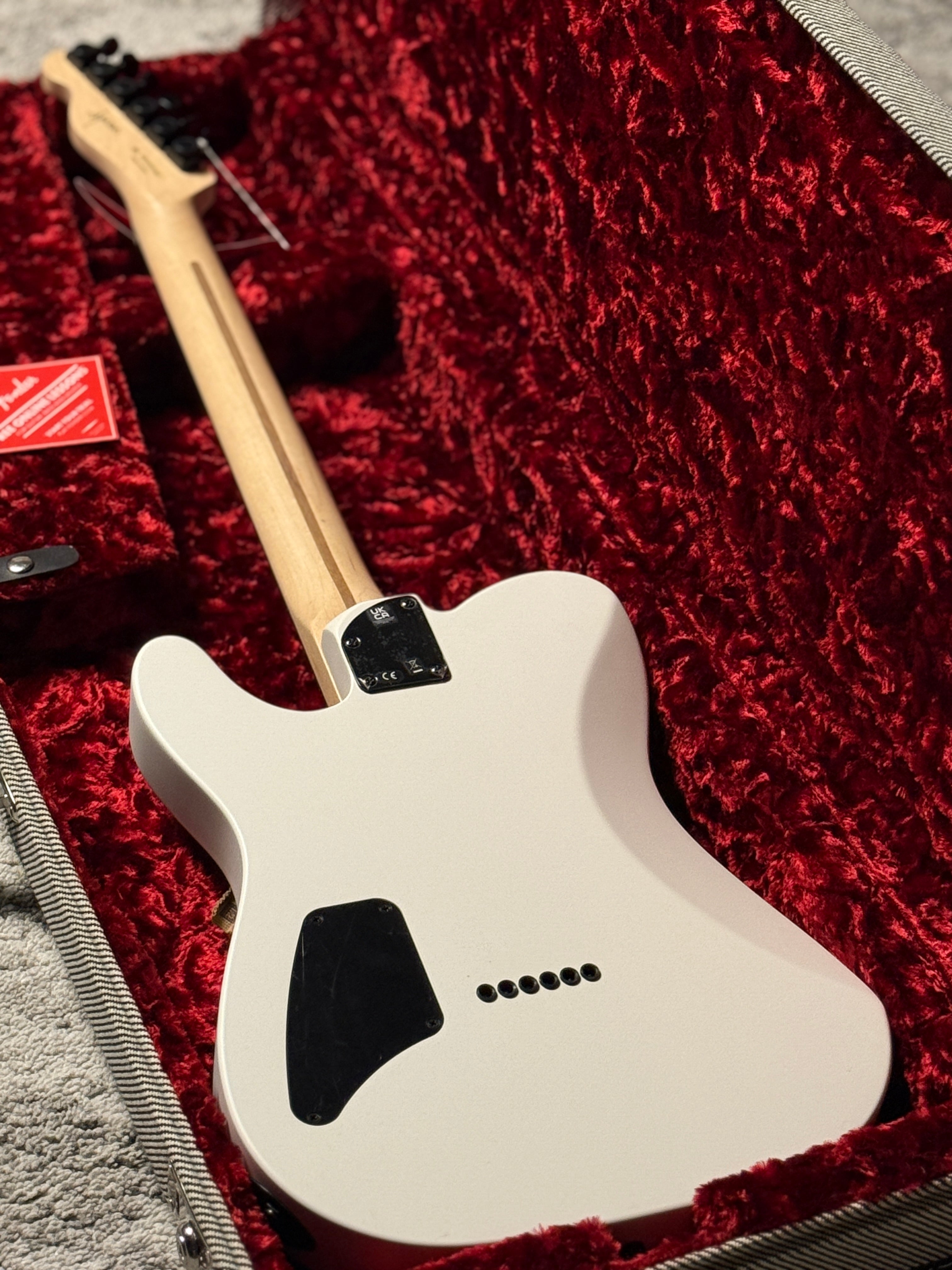 Fender Artist Jim Root Telecaster Guitar Ebony Neck in Flat White