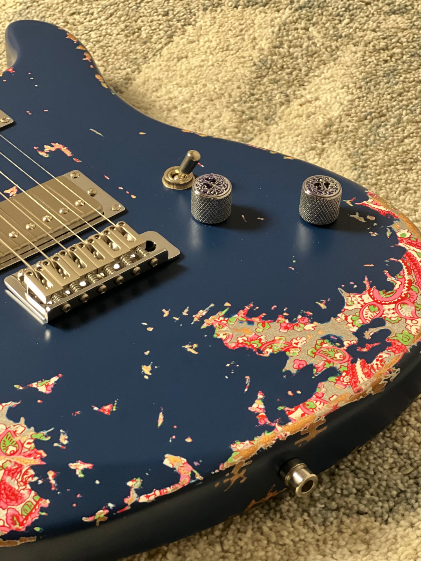 Dhatarattha Performance DTL HH in Navy Blue Over Pink Paisley with RW FB