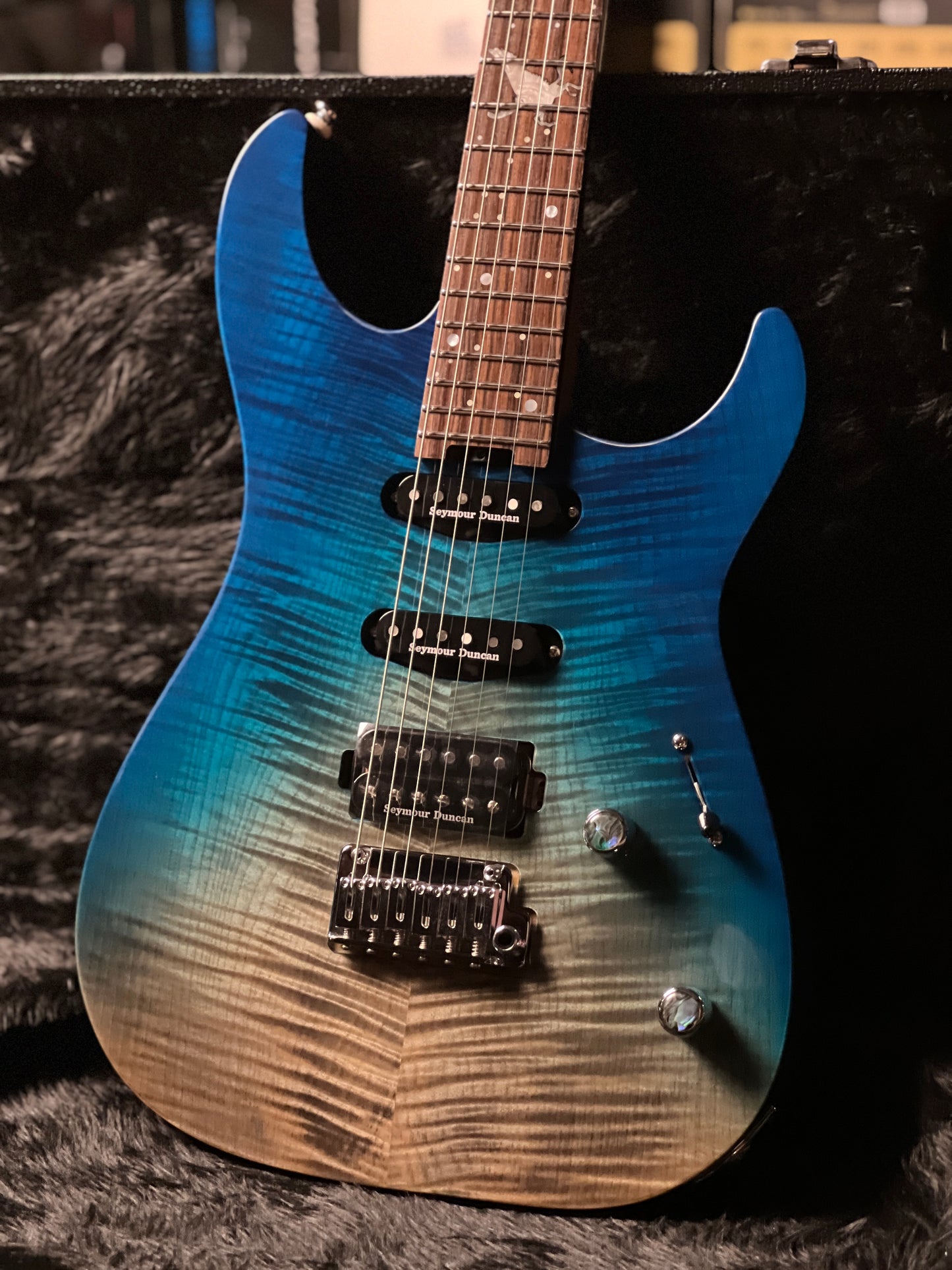 Shijie JF-PEGASUS 22 HSS Custom Shop in Transparent Blue Burst 2416