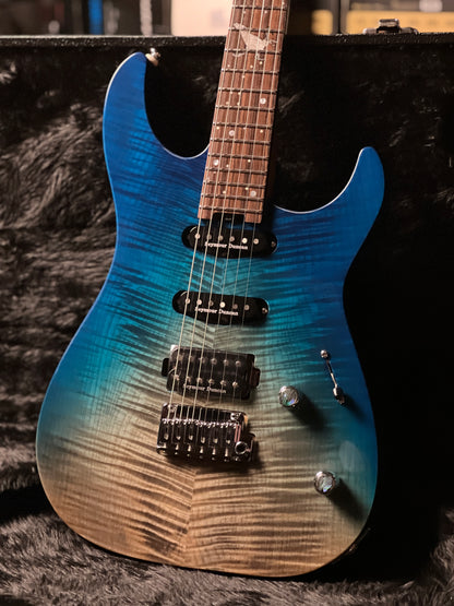 Shijie JF-PEGASUS 22 HSS Custom Shop in Transparent Blue Burst 2416