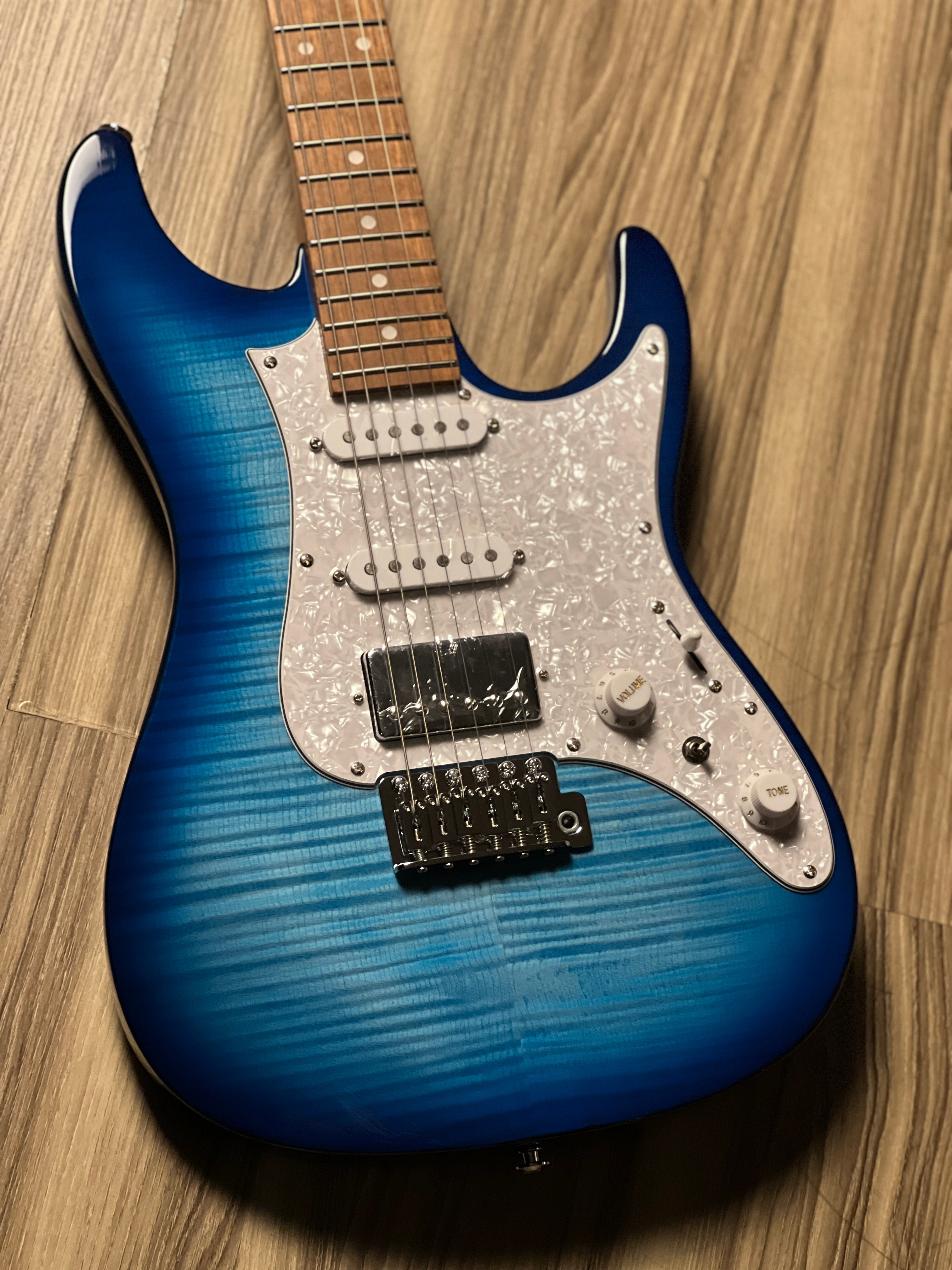 Ibanez AZ22S1F-TXB in Transparent Turquoise Burst – nafiriguitar.com