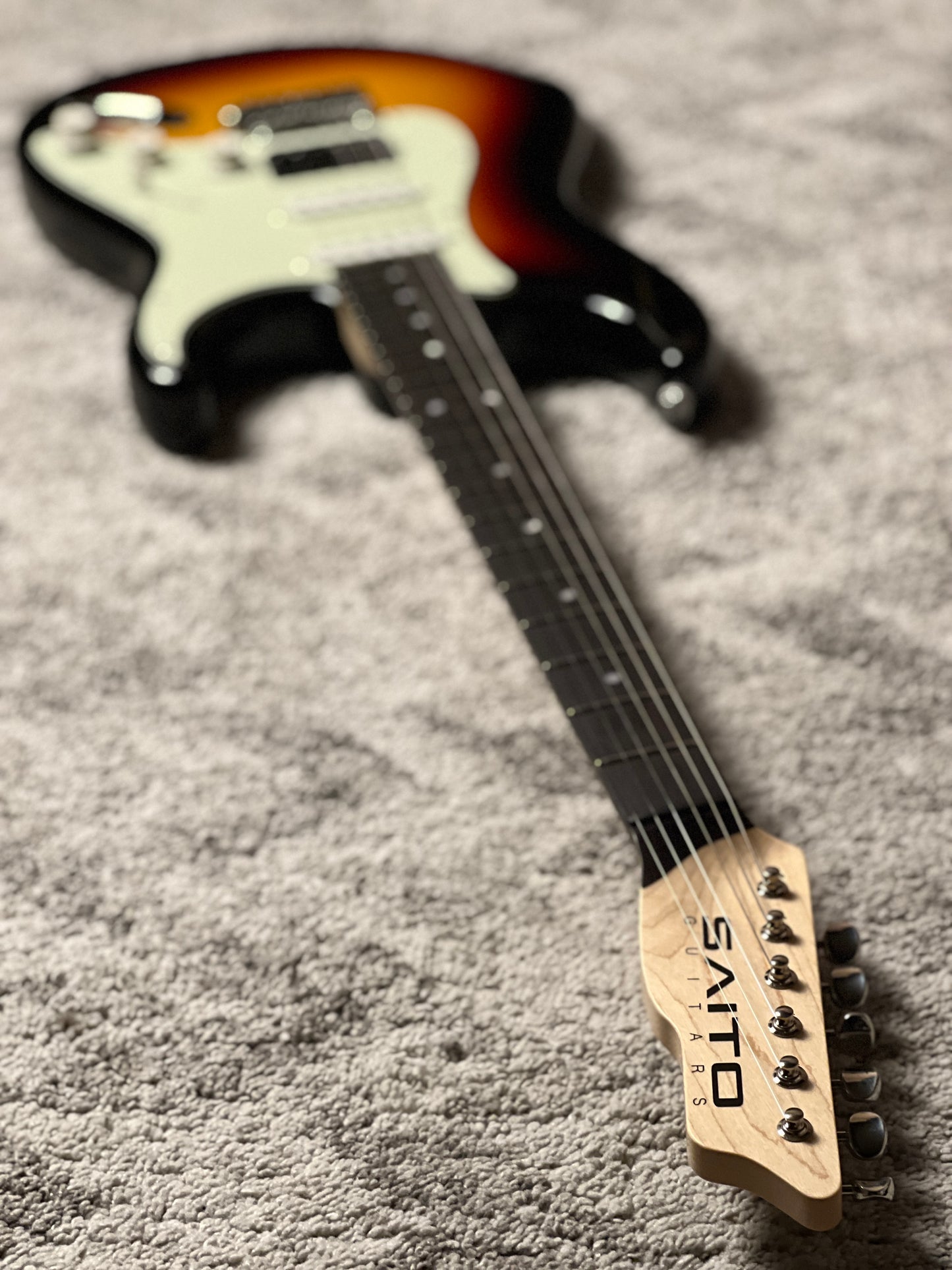 Saito S-622CS SSH Heritage with Rosewood in 3-Tone Sunburst with Mint Green PG 253195