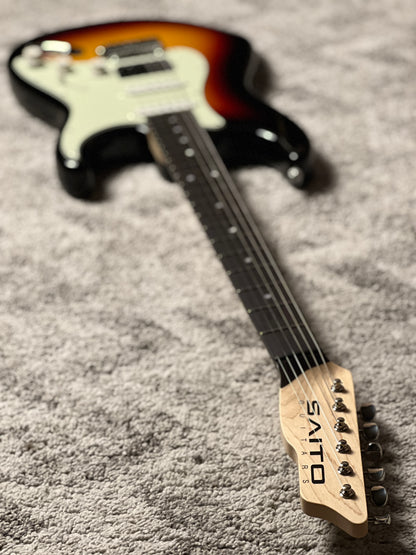 Saito S-622CS SSH Heritage with Rosewood in 3-Tone Sunburst with Mint Green PG 253195
