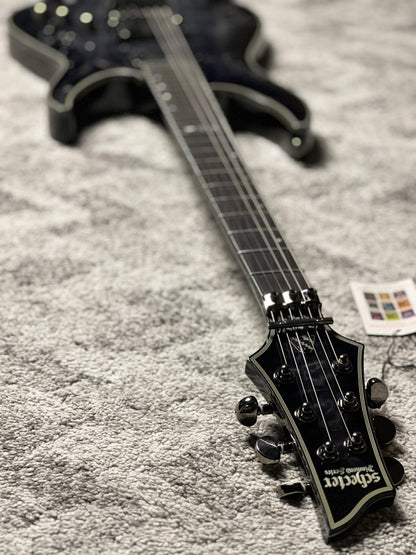 Schecter Hellraiser Hybrid C-1 FR TBB with Floyd Rose in Trans Black W23070013