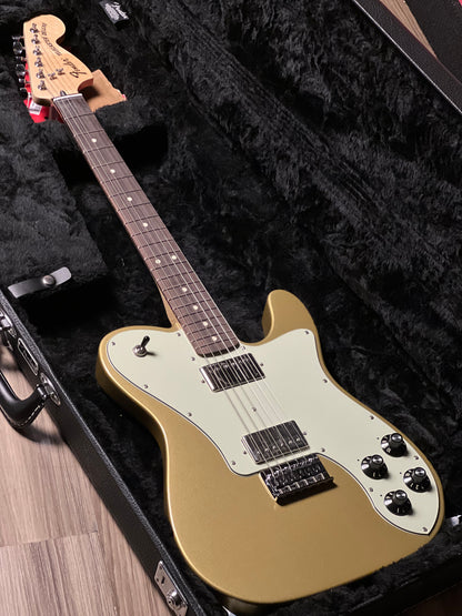 Fender Chris Shiflett Telecaster Deluxe with Case in Shoreline Gold MX22072937
