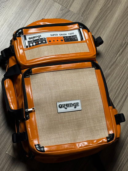 MOD Case Orange Super Crush Backpack in Orange Leather