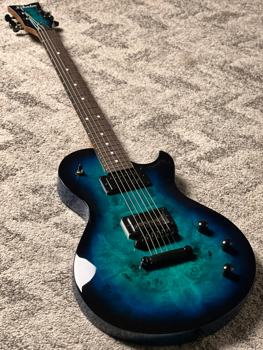Schecter Solo-II Standard in Ocean Blue Burst Burl
