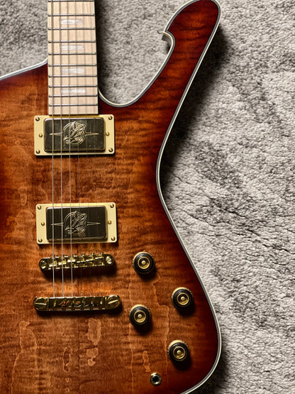 Ibanez Iceman IC420MFM-CML w/IC Bag in Caramel Burst Low Gloss