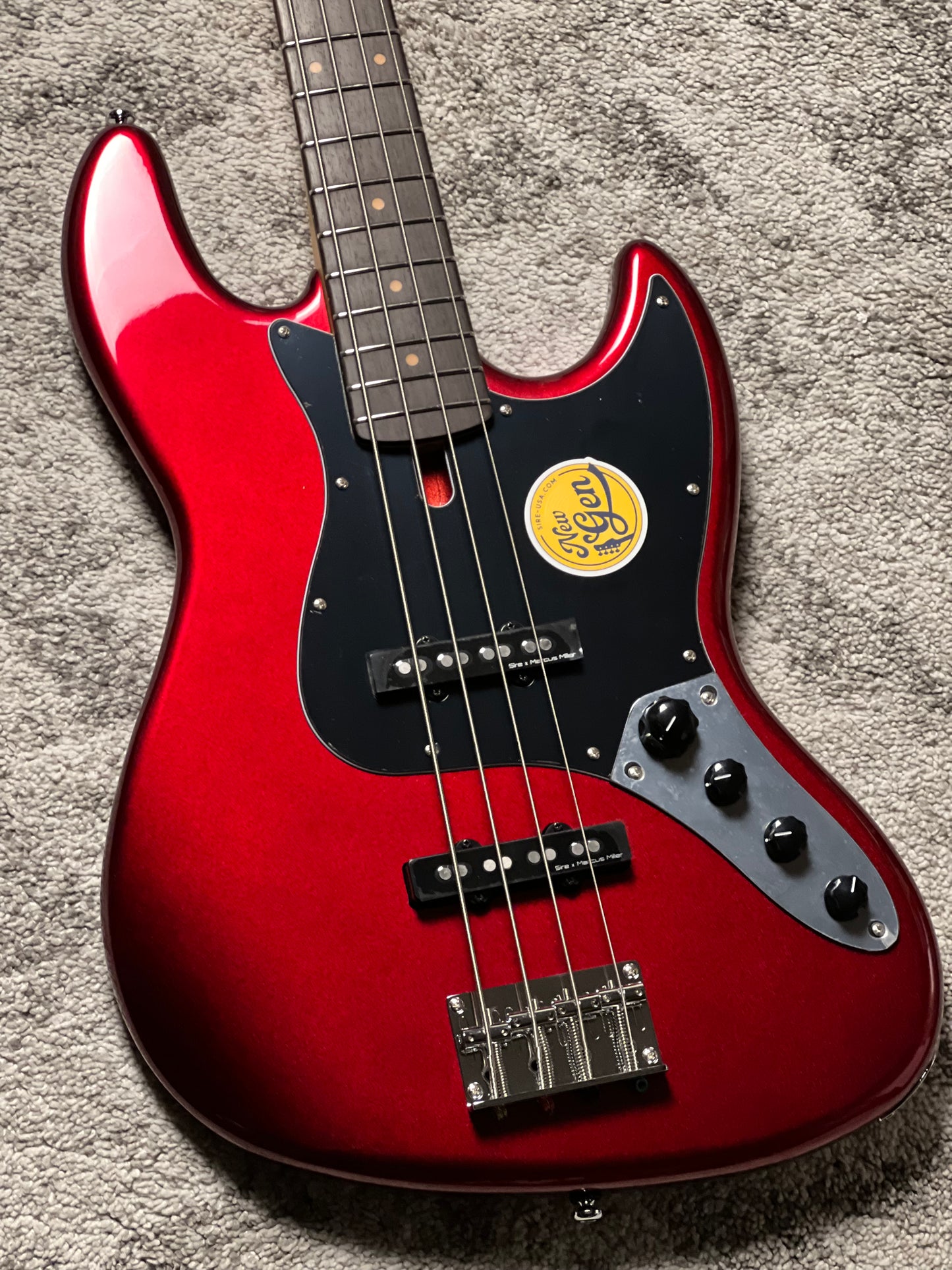 Sire Marcus Miller V3-4 New Gen Electric Bass Guitar in Candy Apple Red