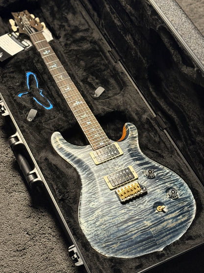 PRS Custom 24 Wood Library in Faded Whale Blue with Satin Stained Neck 0410573