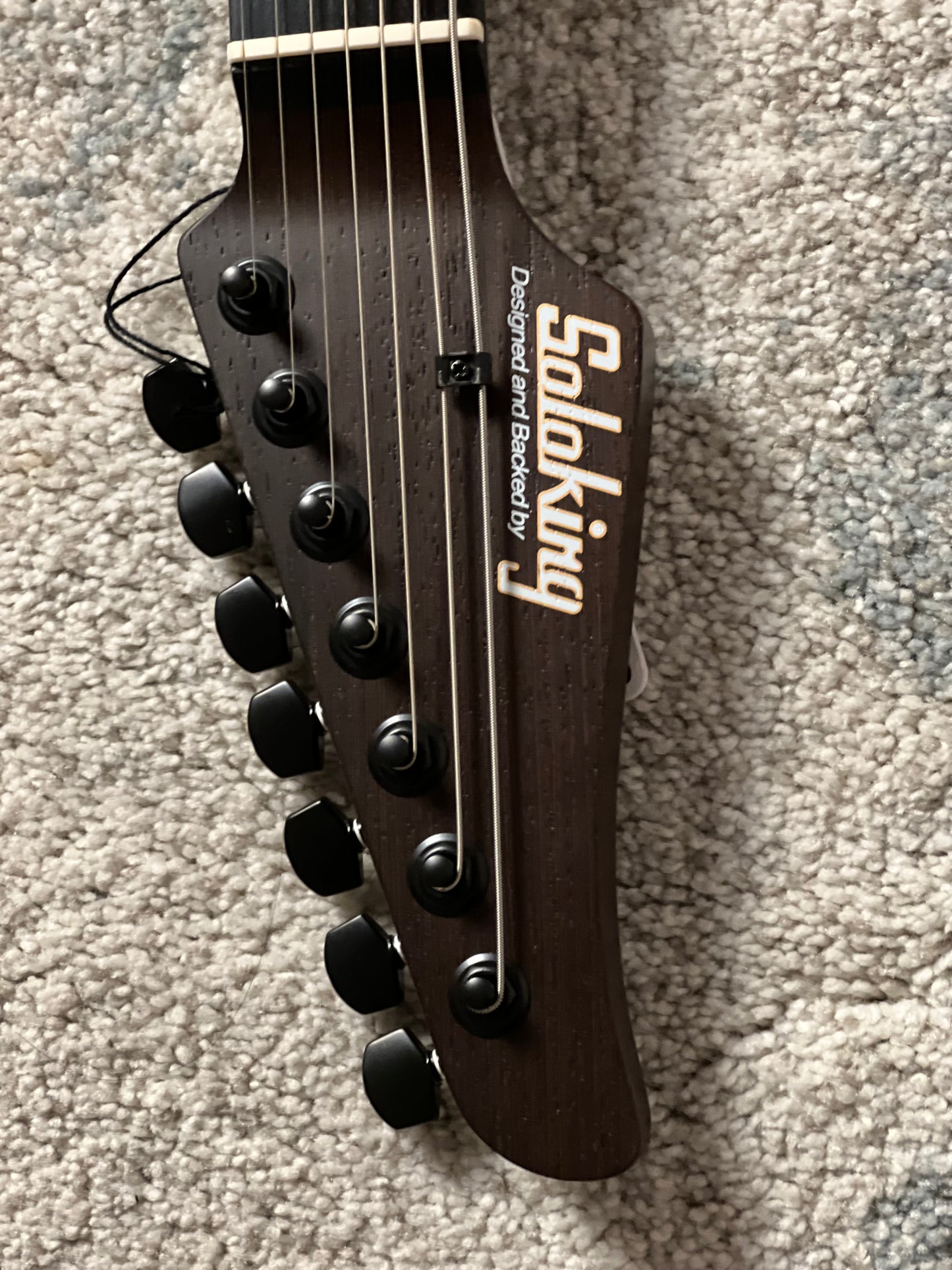 Soloking MJM-7 Custom Baritone HH with Fishman Fluence and Wenge Neck in Driftwood Black