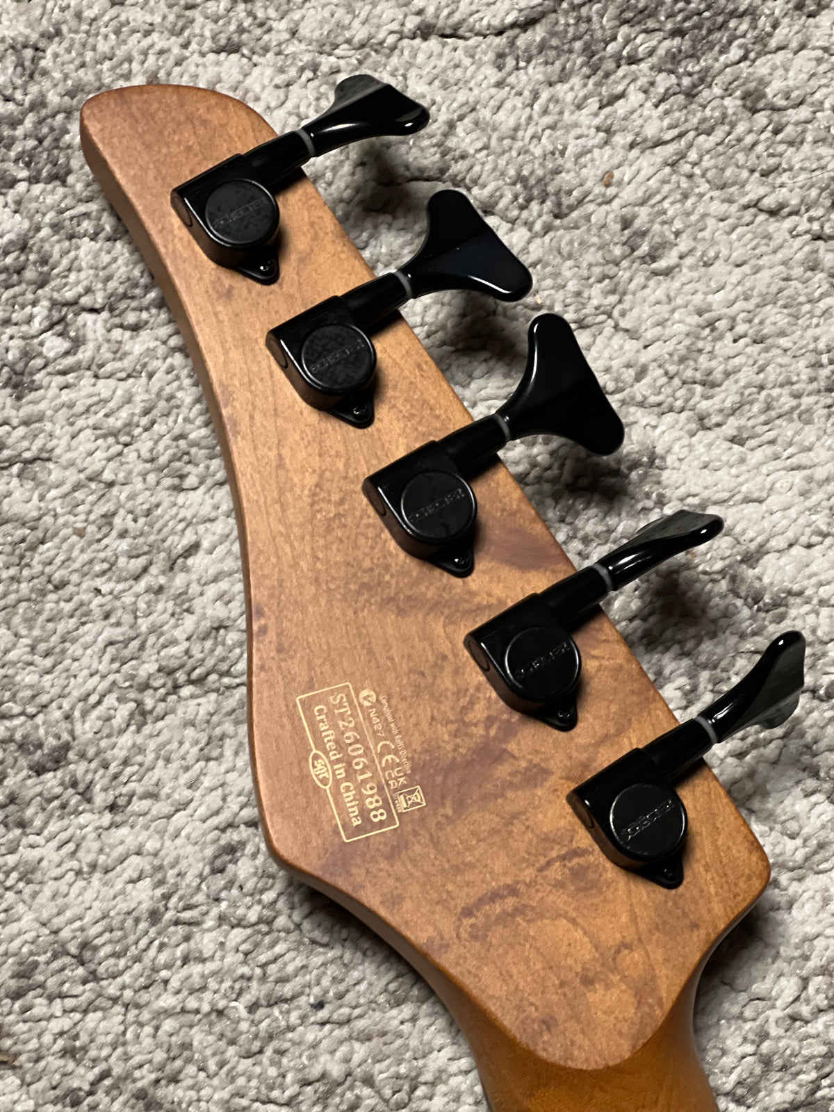 Schecter C-5 Standard 5-string in Tobacco Burl
