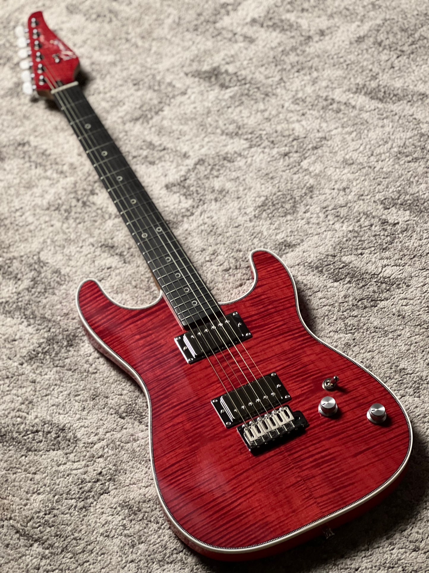 Dhatarattha Custom DST HH Flame in Crimson Red with Rosewood FB