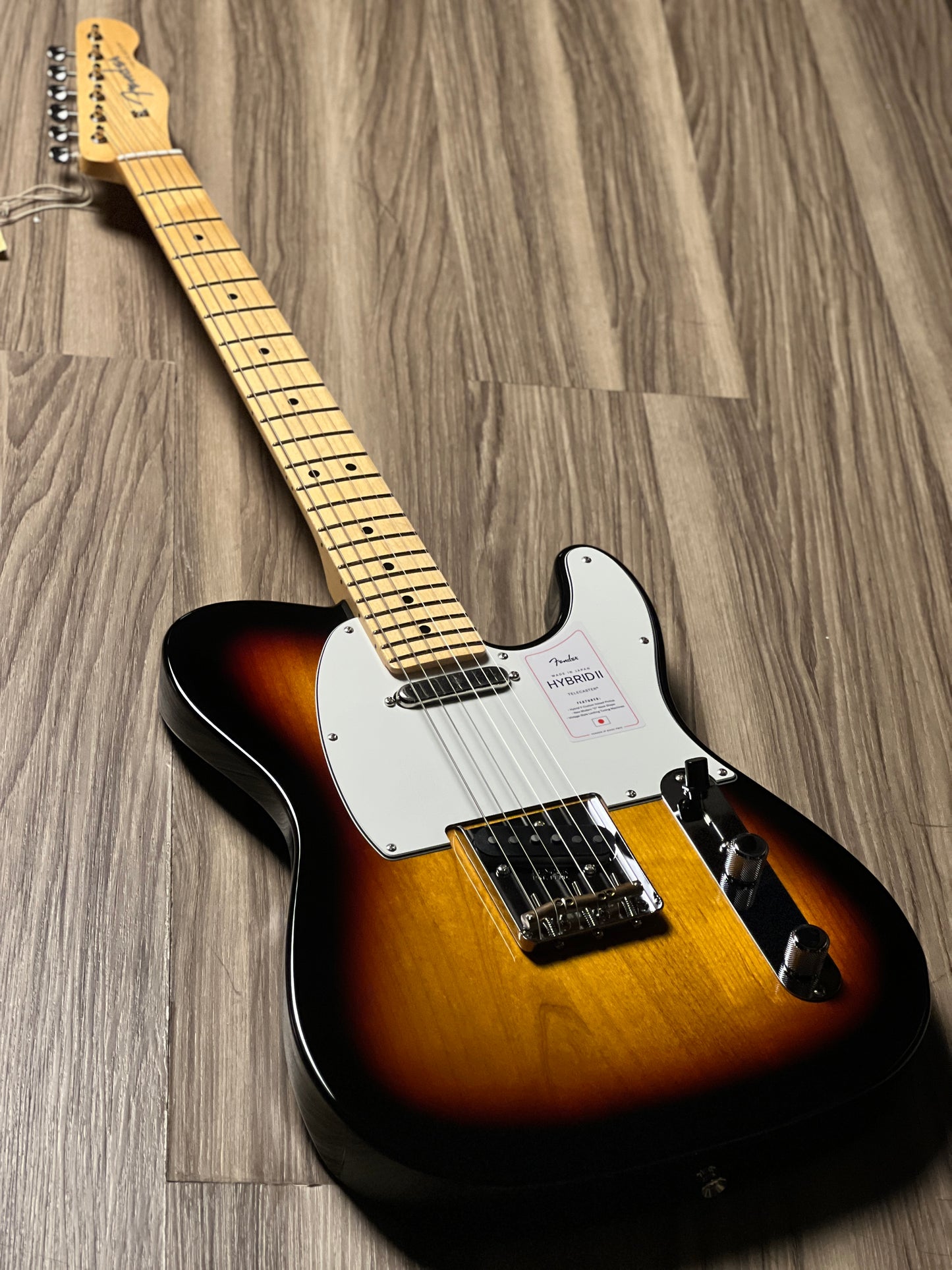 Fender Japan Hybrid II Telecaster with Maple FB in 3 Tone Sunburst JD24019447