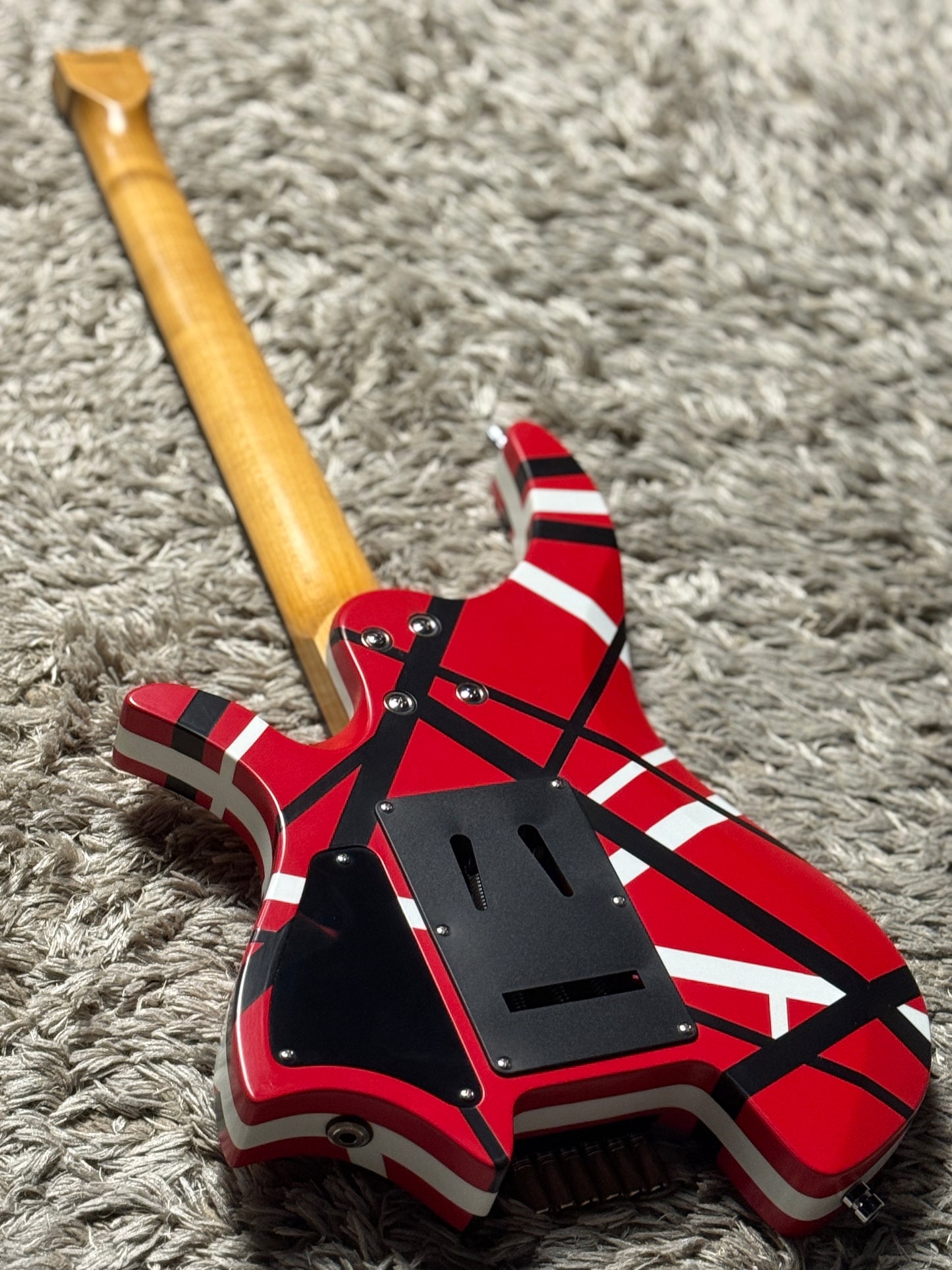 Dhatarattha Custom DHL in Red with Black and White Stripes with RW FB and Nitrocellulose Lacquer